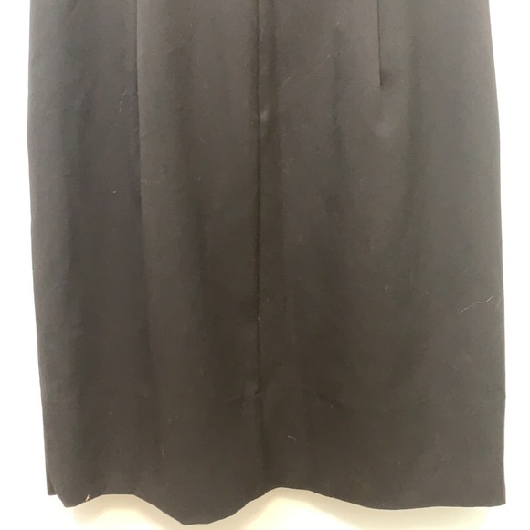BCBGMaxAzria || Black Tuxedo Ruffle Sheer Sleeveless Sheath Silk Cotton Dress 6 - Picture 13 of 17